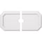Ekena Millwork Emerald Architectural Grade PVC Ceiling Medallion, 32"W x 16"H x 3"ID x 11"C x 1"P, Two-Piece CMP32X16ED2-03000 - alternate 1